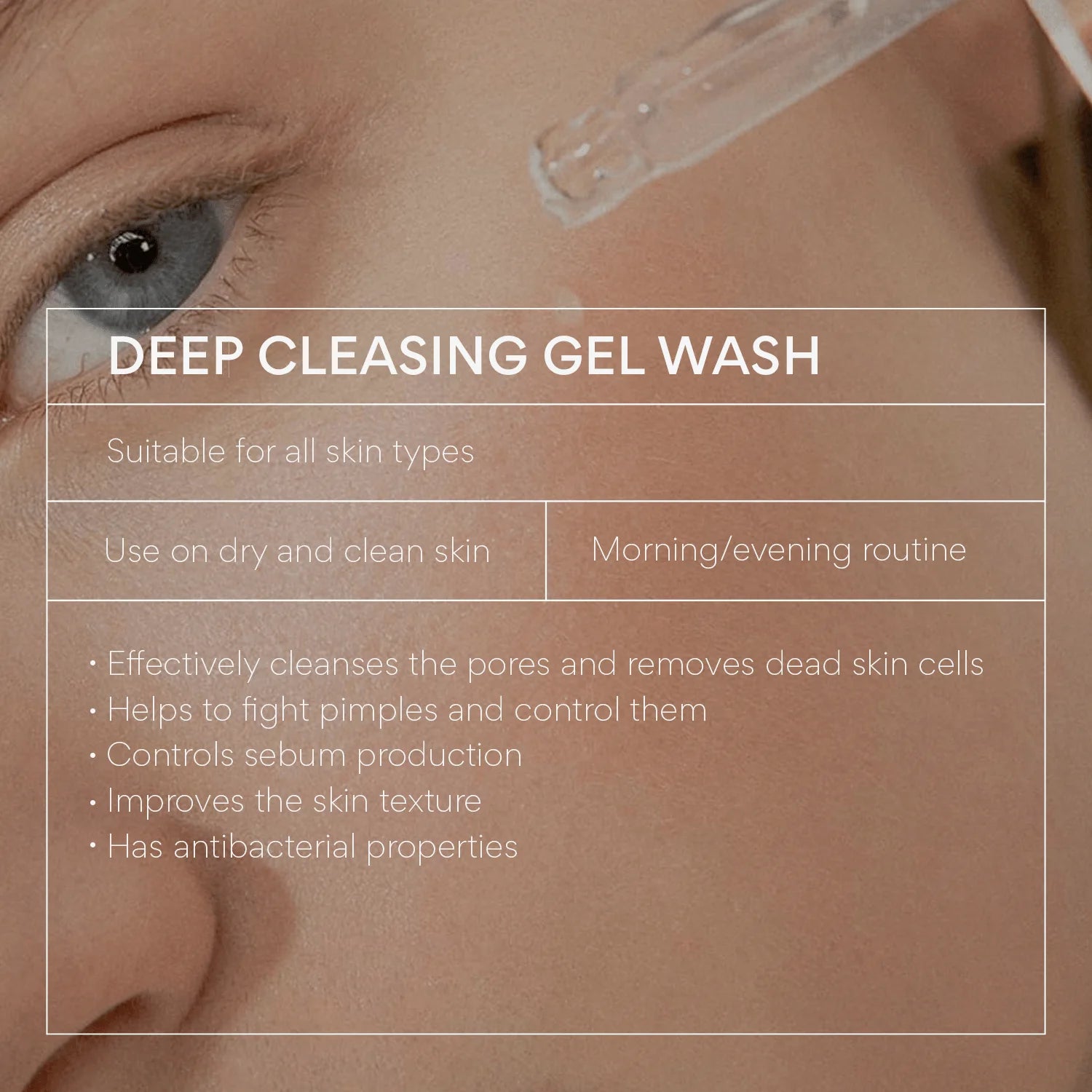 DEEP CLEANSING GEL WASH to fight acne and blemishes